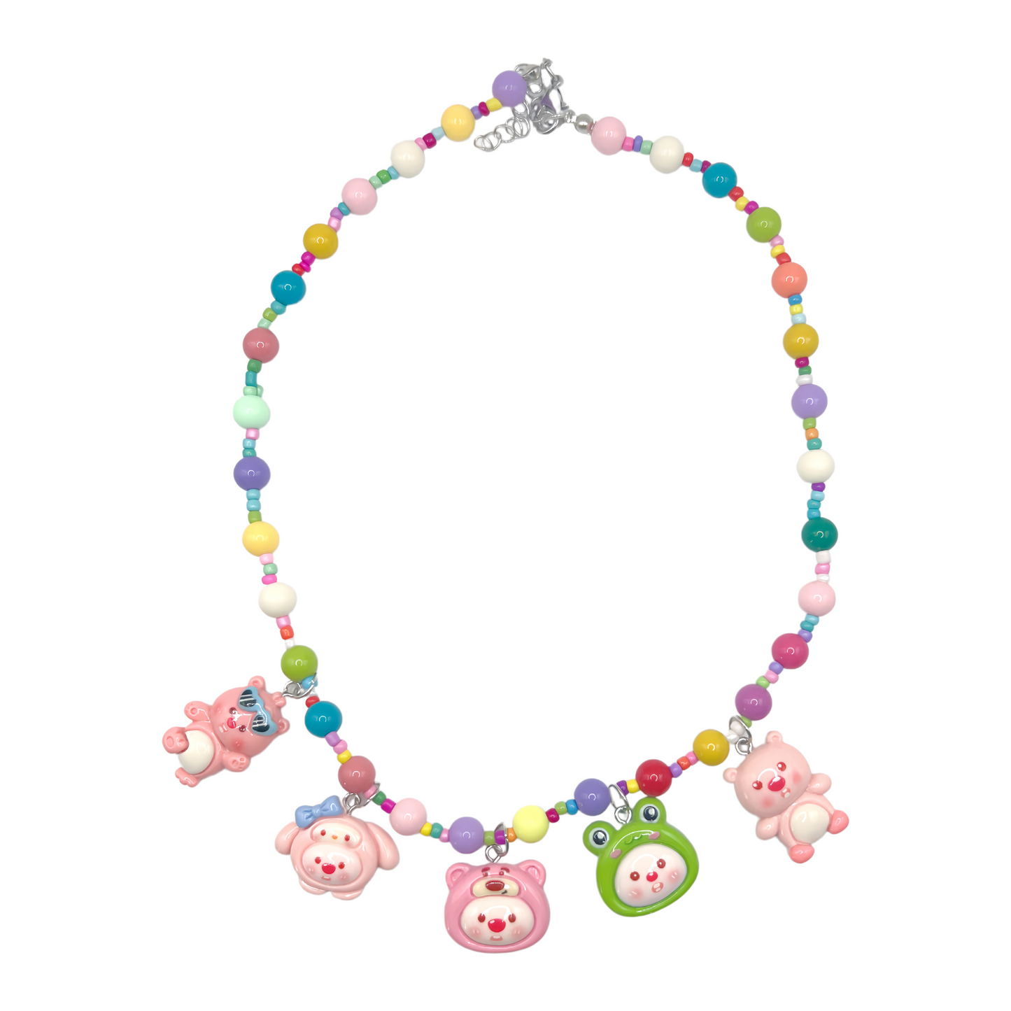 Handmade Beaded Charm Necklace for Girls – Perfect for Birthday & Holiday Gifts
