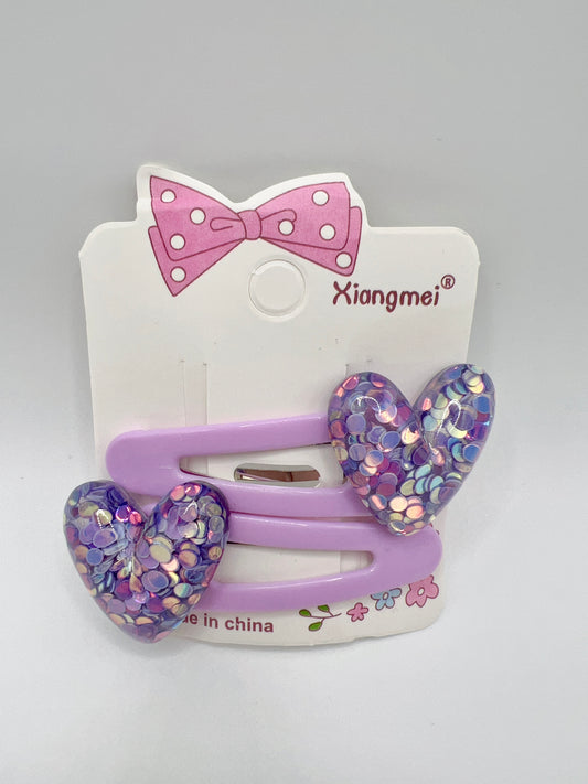 Acrylic Glitter Hair Clip Cute for Girls and Gift
