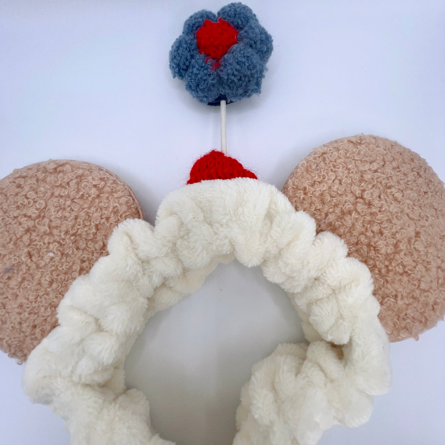 Plush Bear Ear with Flower hairbands – Cute Funny Shower & Spa Hair Wrap