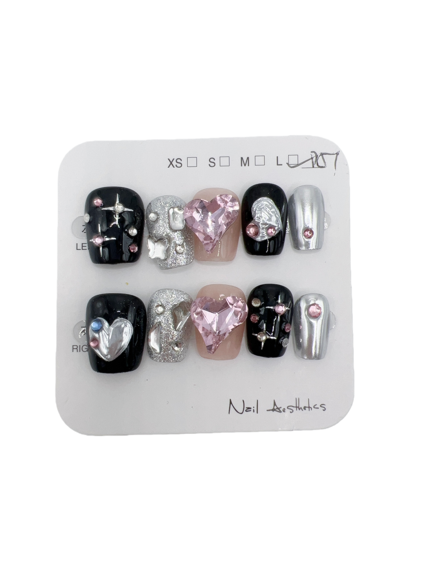 Short Square Press On Nails with Simple design – Large Size