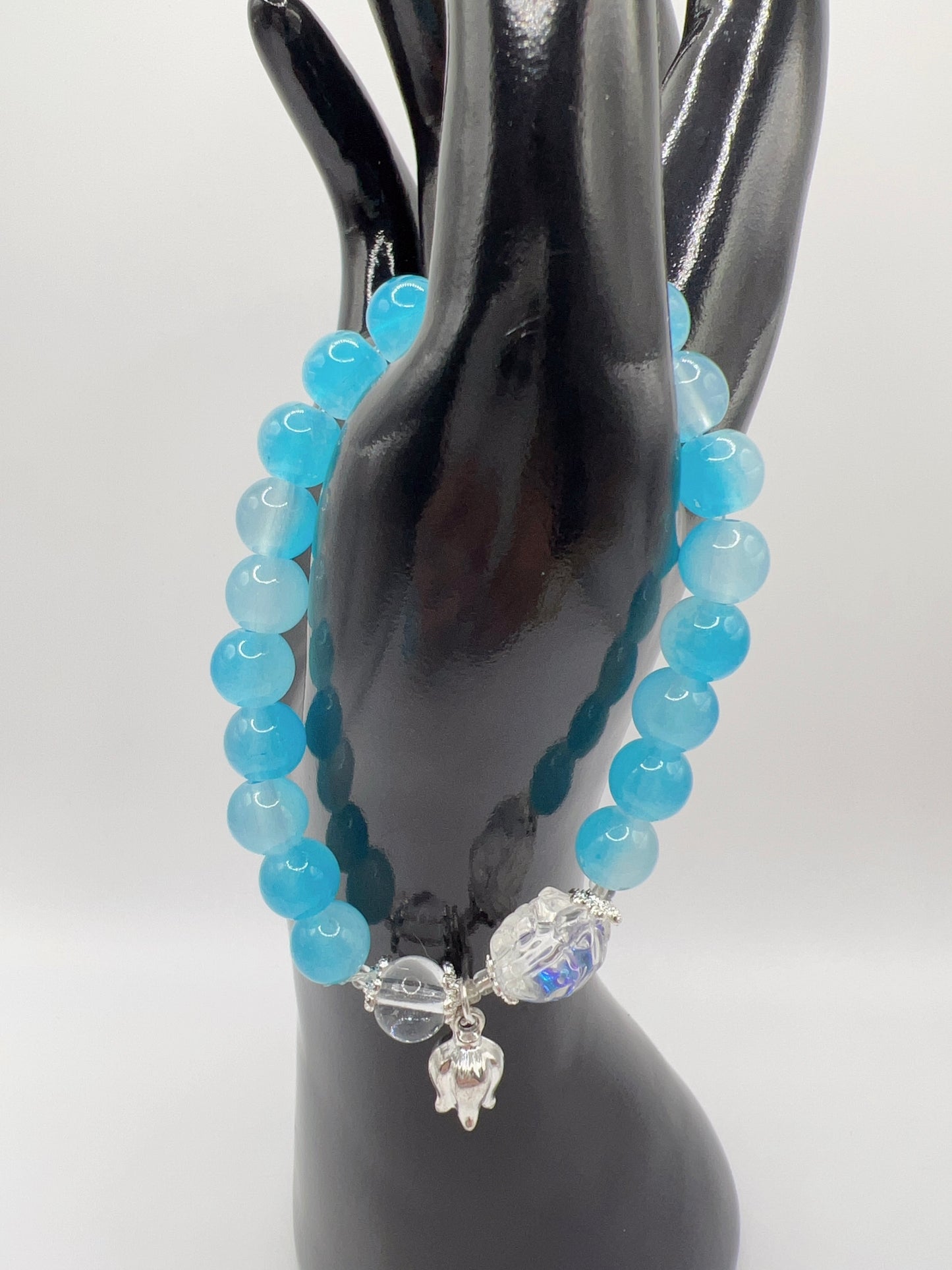 Bead Stretchy Bracelet with Cute Charms & Spacers – Handmade Jewelry