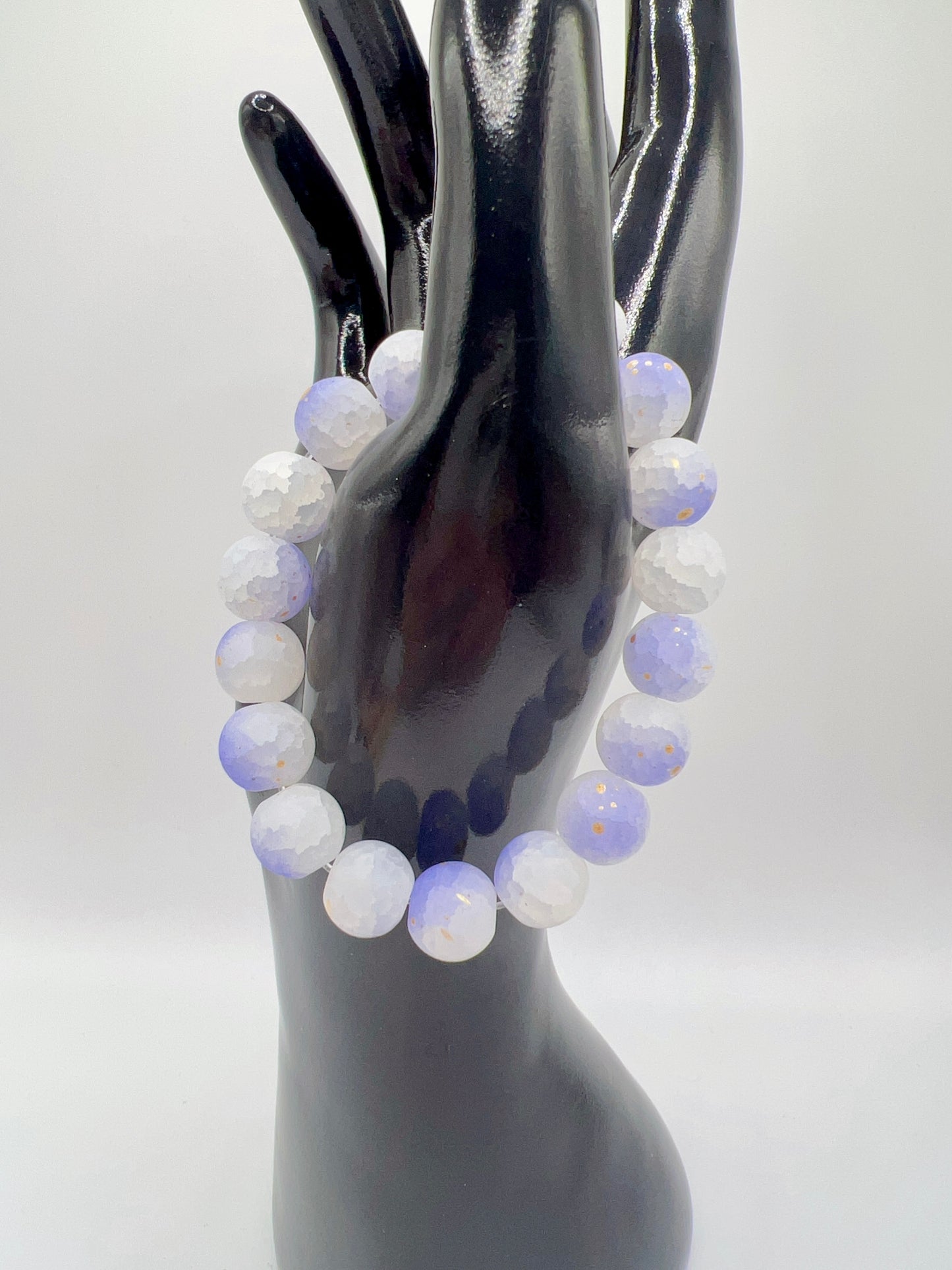 Stretchy Glass or Acrylic Bead Bracelet – Handmade Jewelry