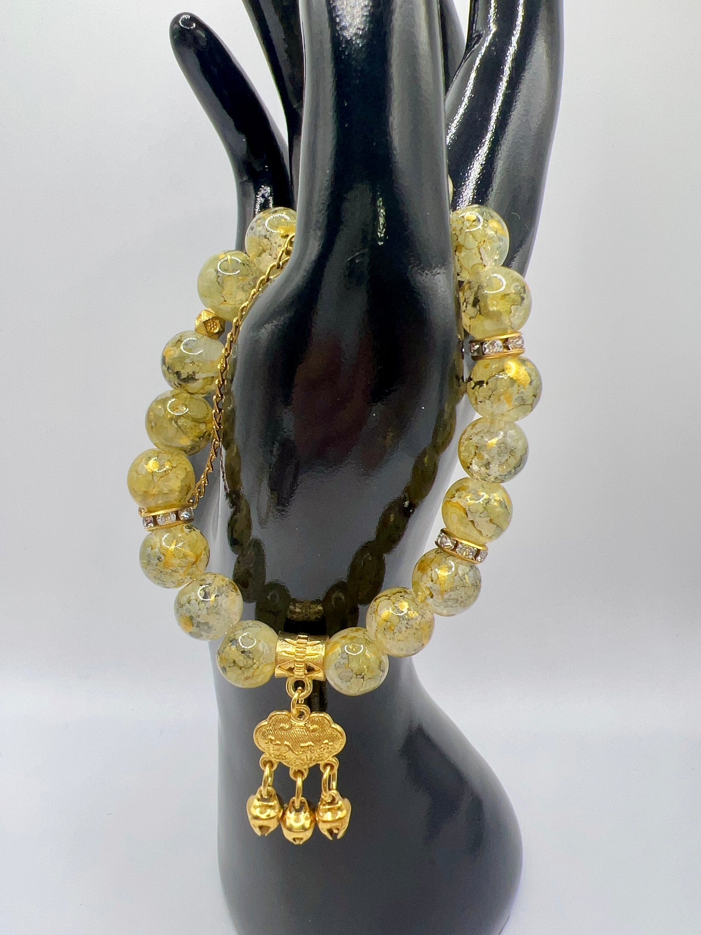 Stretchy Bead Bracelet with Cute Charms & Spacers