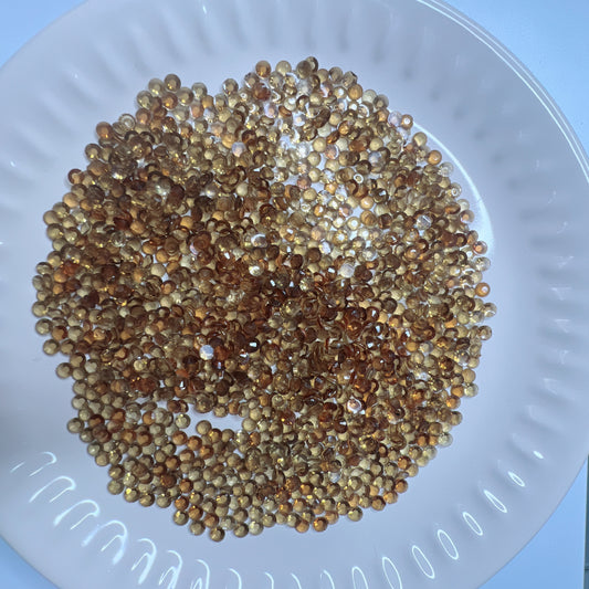 Clear Rhinestones with Color