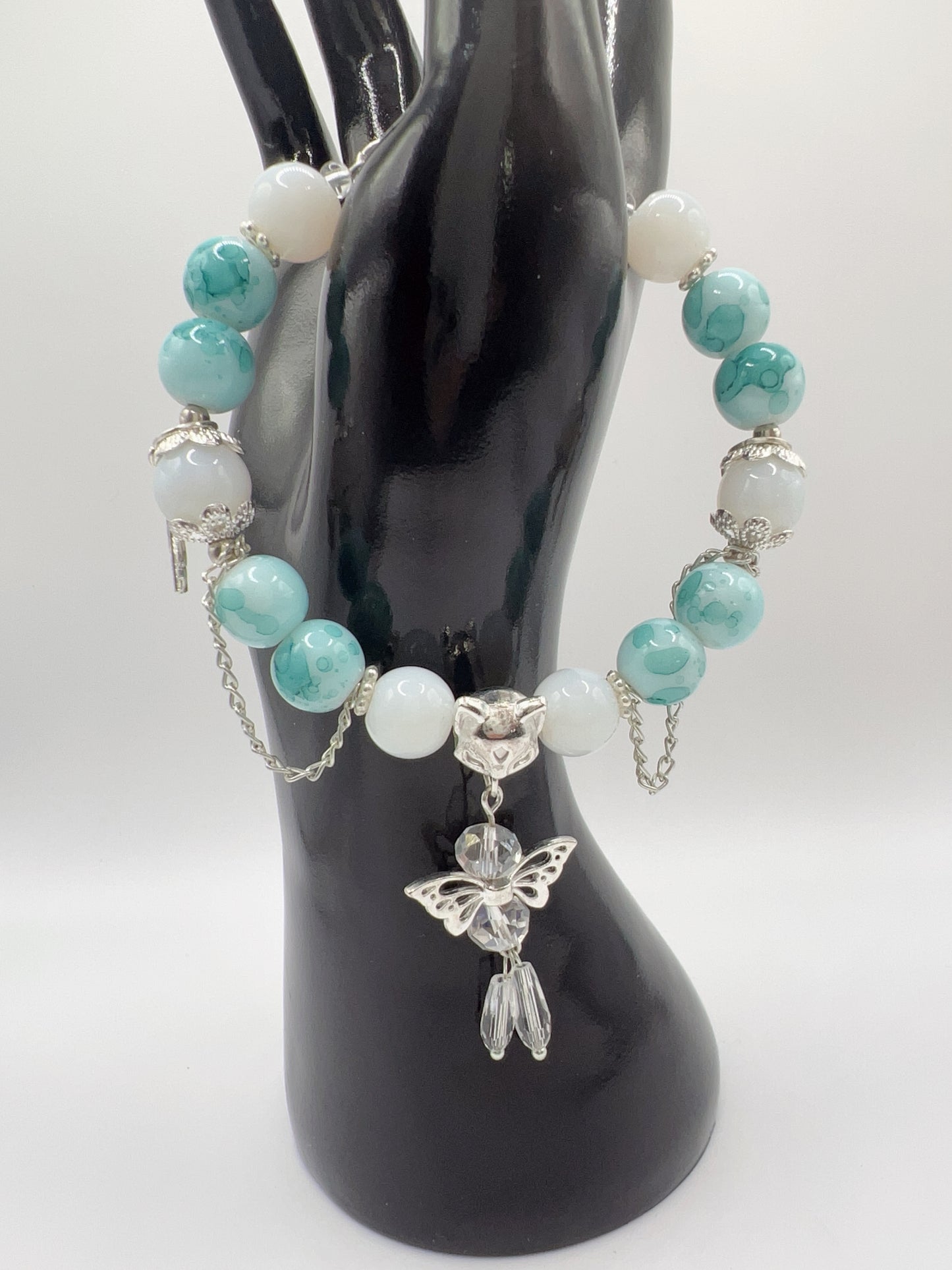 Adjustable Glass or Acrylic Bead Bracelet with Cute Charms & Spacers – Handmade Jewelry