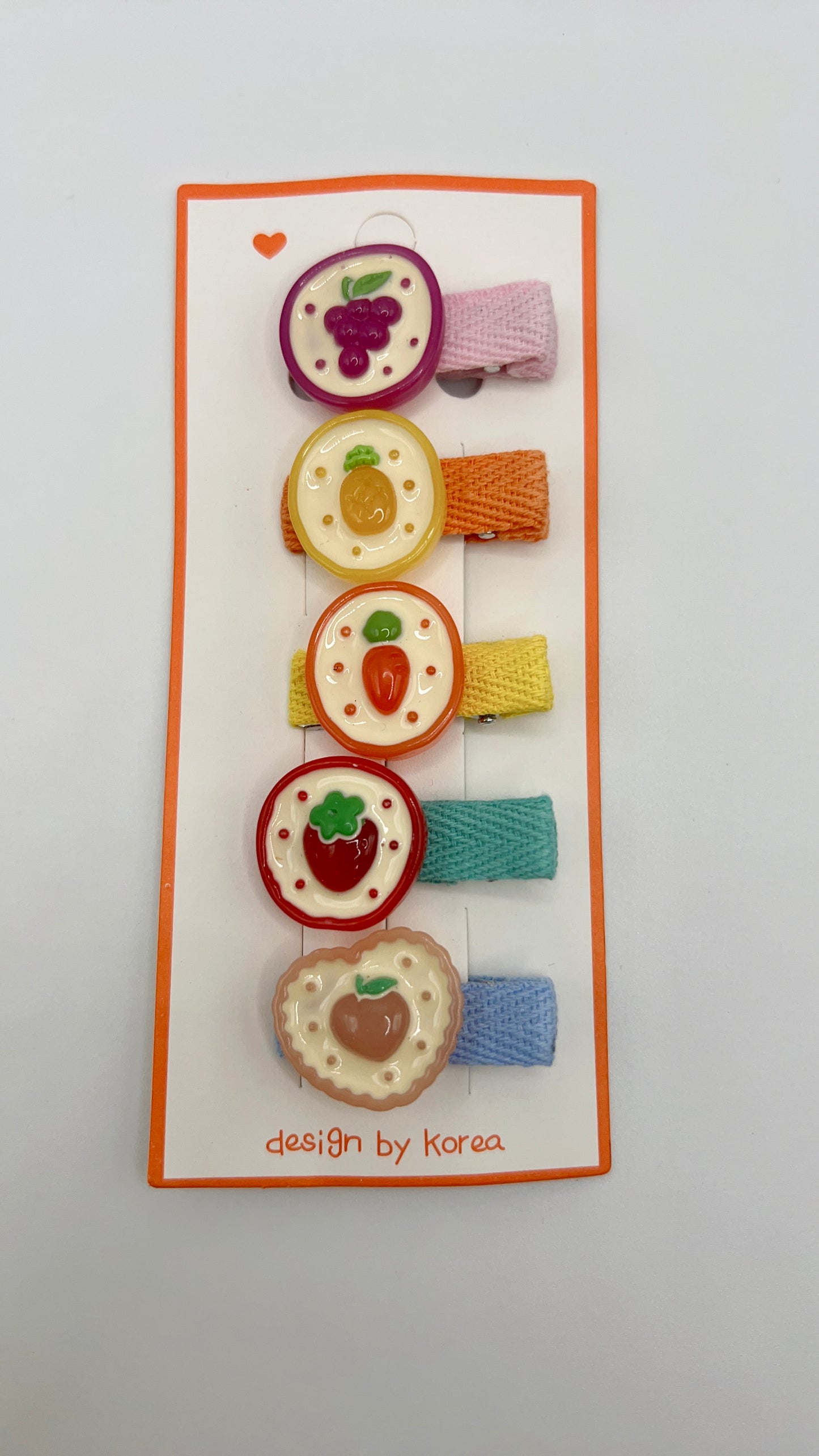 Handmade Mix Fruit Clip 5pcs a Set – Cute for Girls & Gift Idea