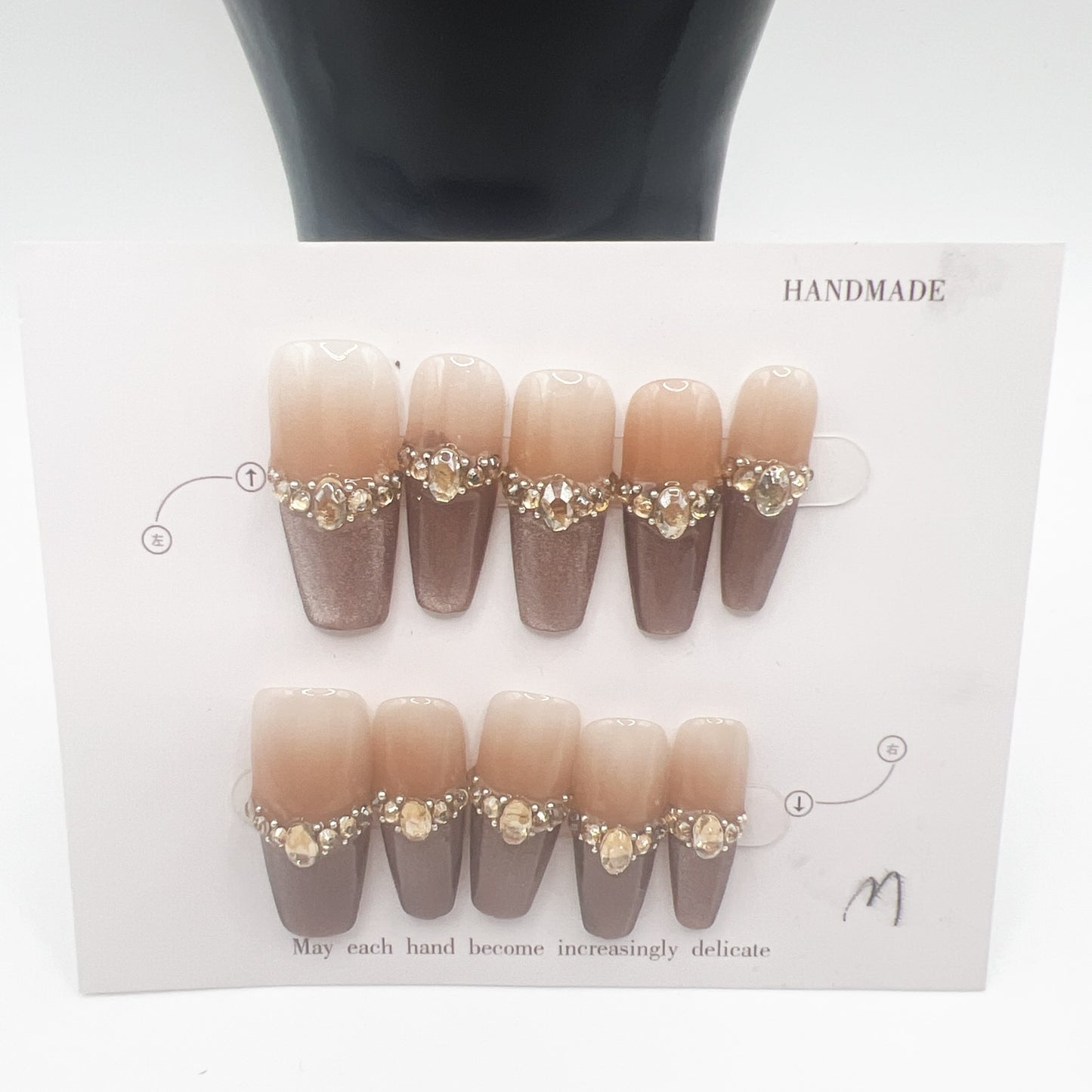 Luxury Rhinestone Press-On Nails – Medium Size 💅✨