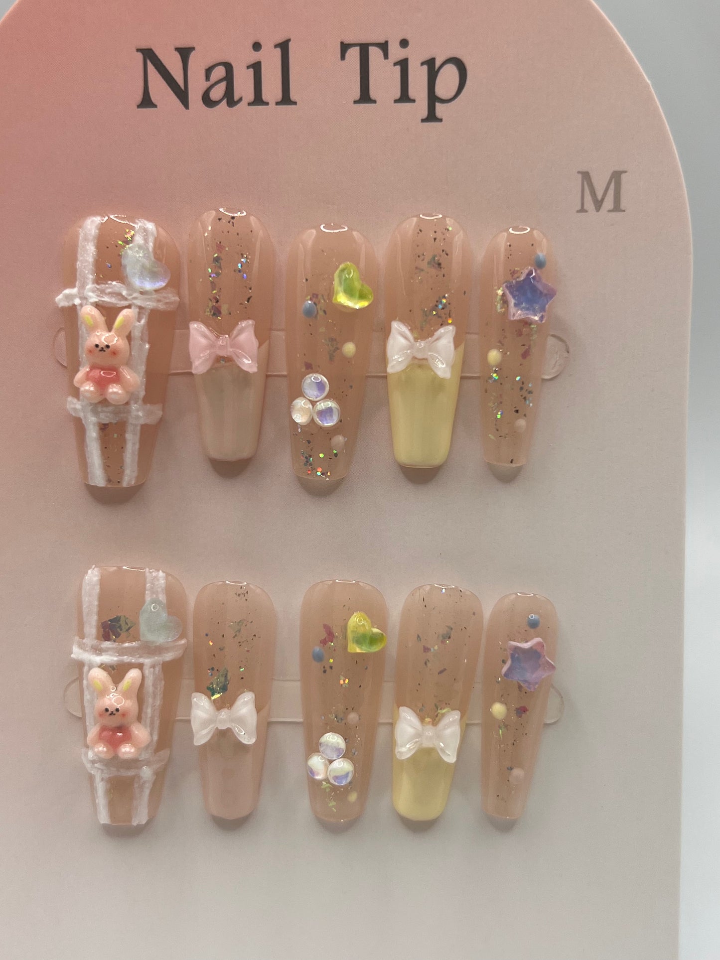 Cute Press-On Nails – Medium Size-10 design available