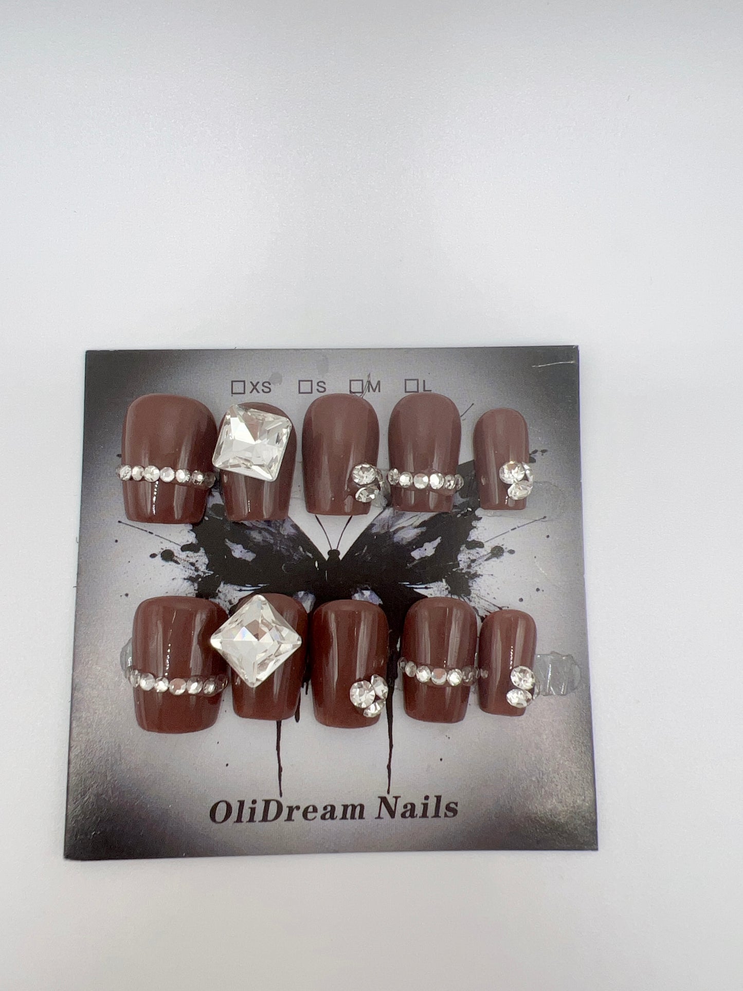 Short Square Press On Nails Simple design – 9 Designs Medium Size