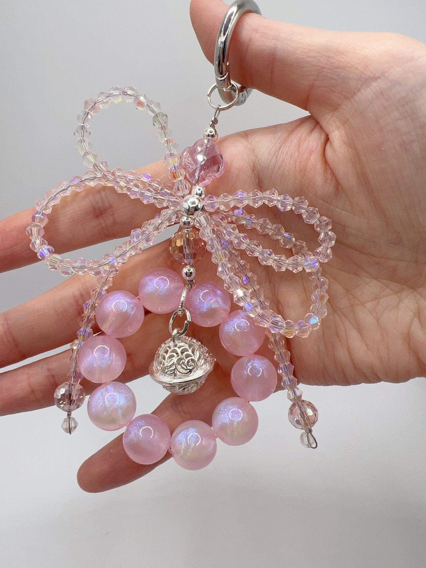 Handmade Beaded Crystal Bell Keychain / Bag Chain – Cute Decorative Accessory