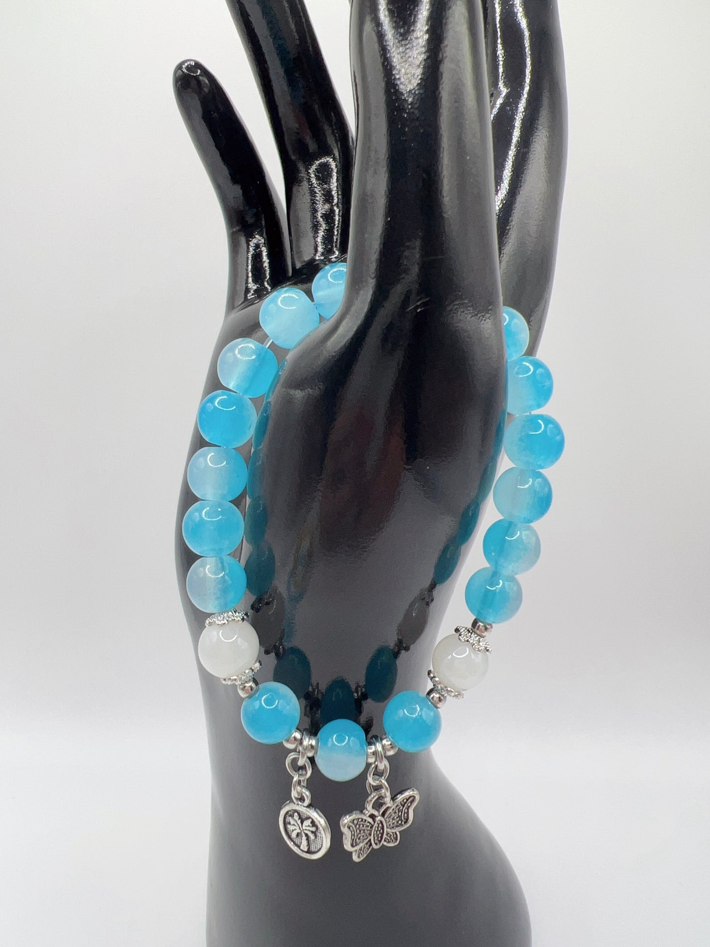 Bead Stretchy Bracelet with Cute Charms & Spacers – Handmade Jewelry