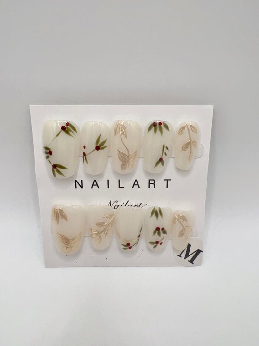 Short Coffin Press On Nails Simple Design – Medium Size