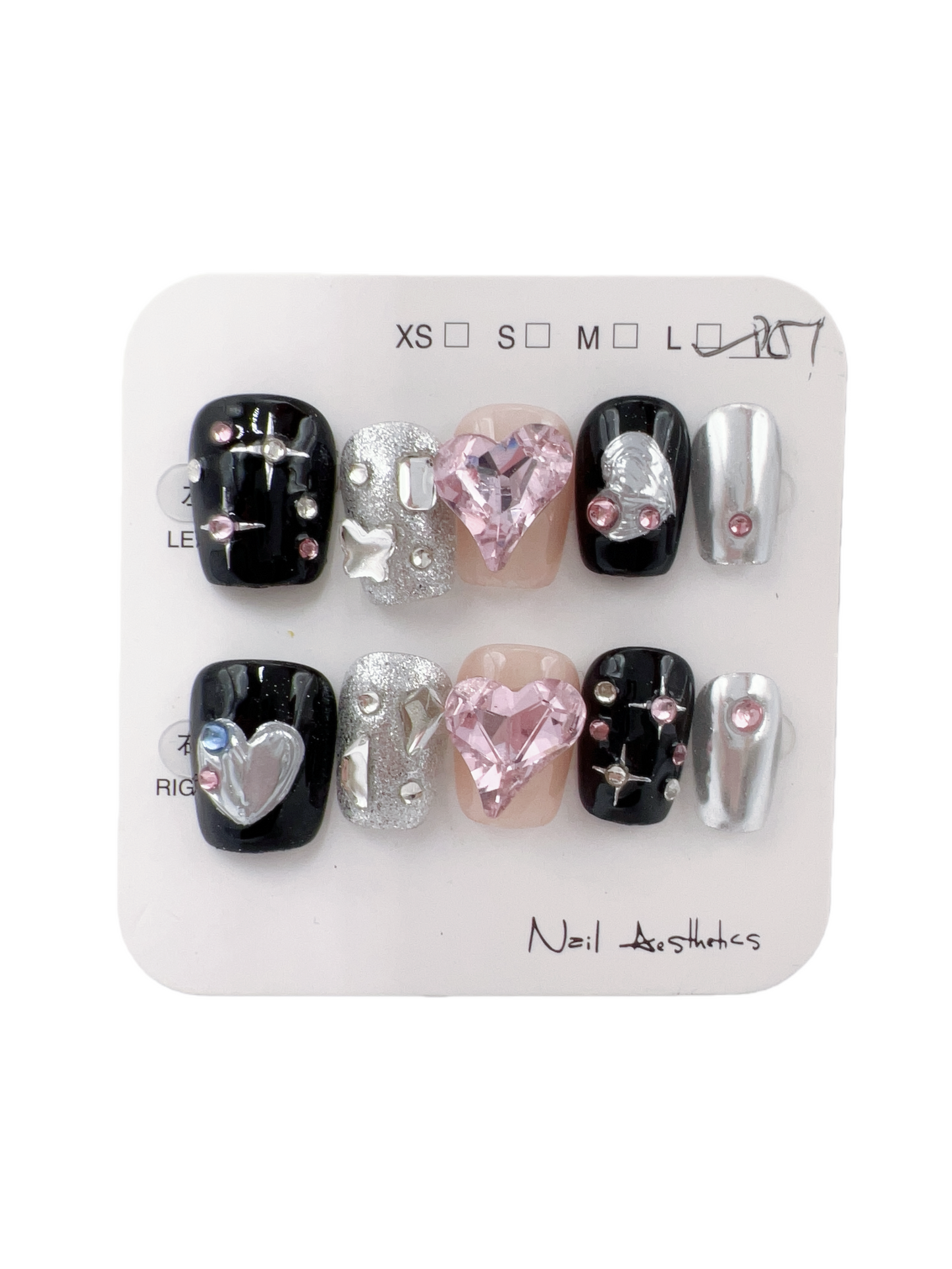 Short Square Press On Nails with Simple design – Large Size