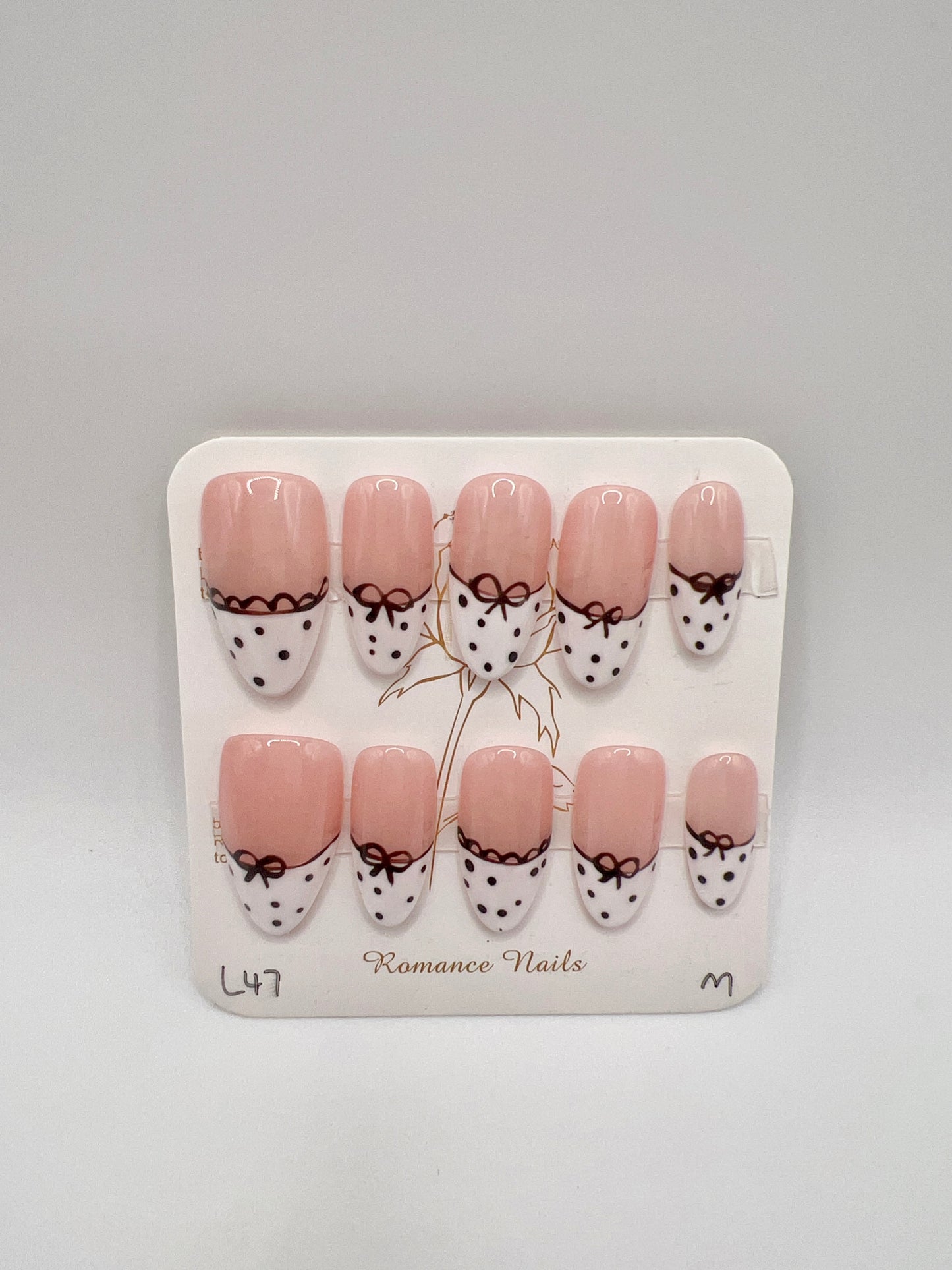 Almond Press-On Nails – Simple Style, 8 Designs, Medium Size