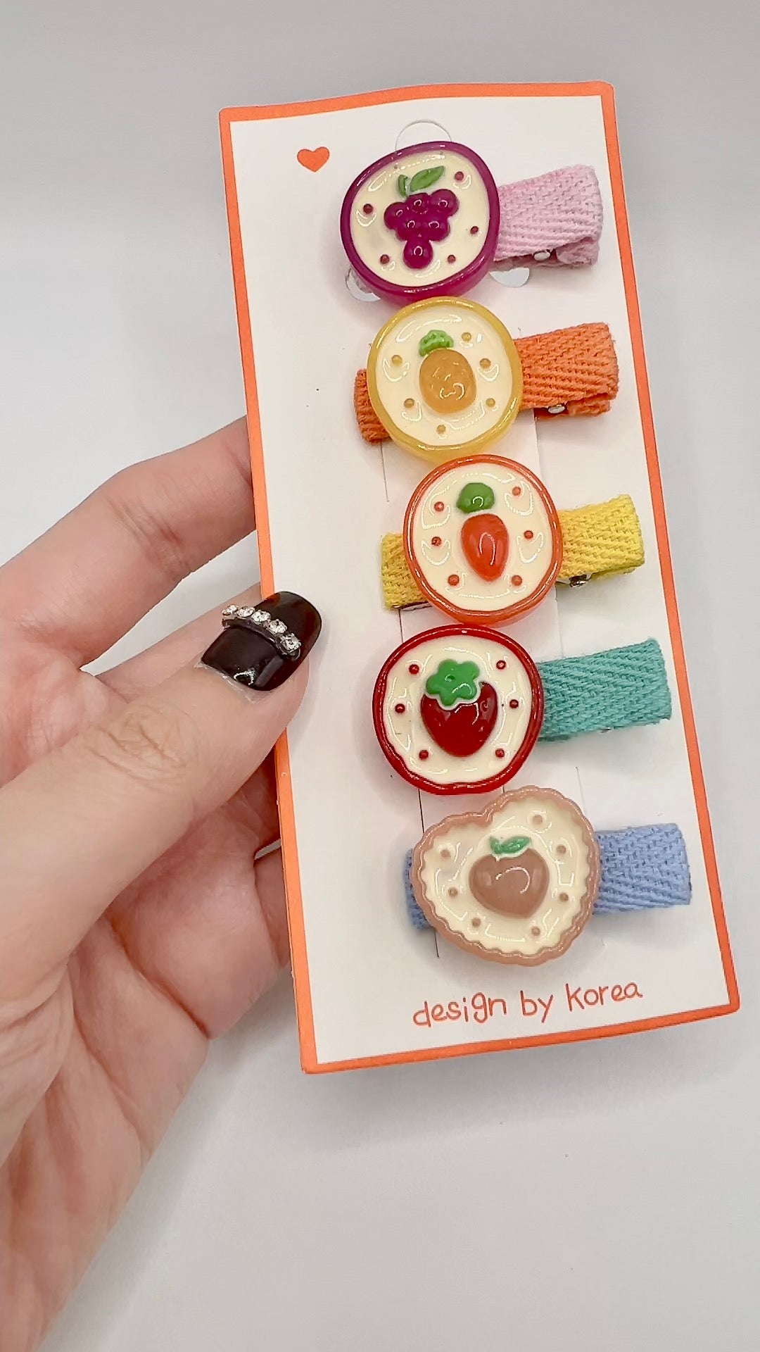 Handmade Mix Fruit Clip 5pcs a Set – Cute for Girls & Gift Idea