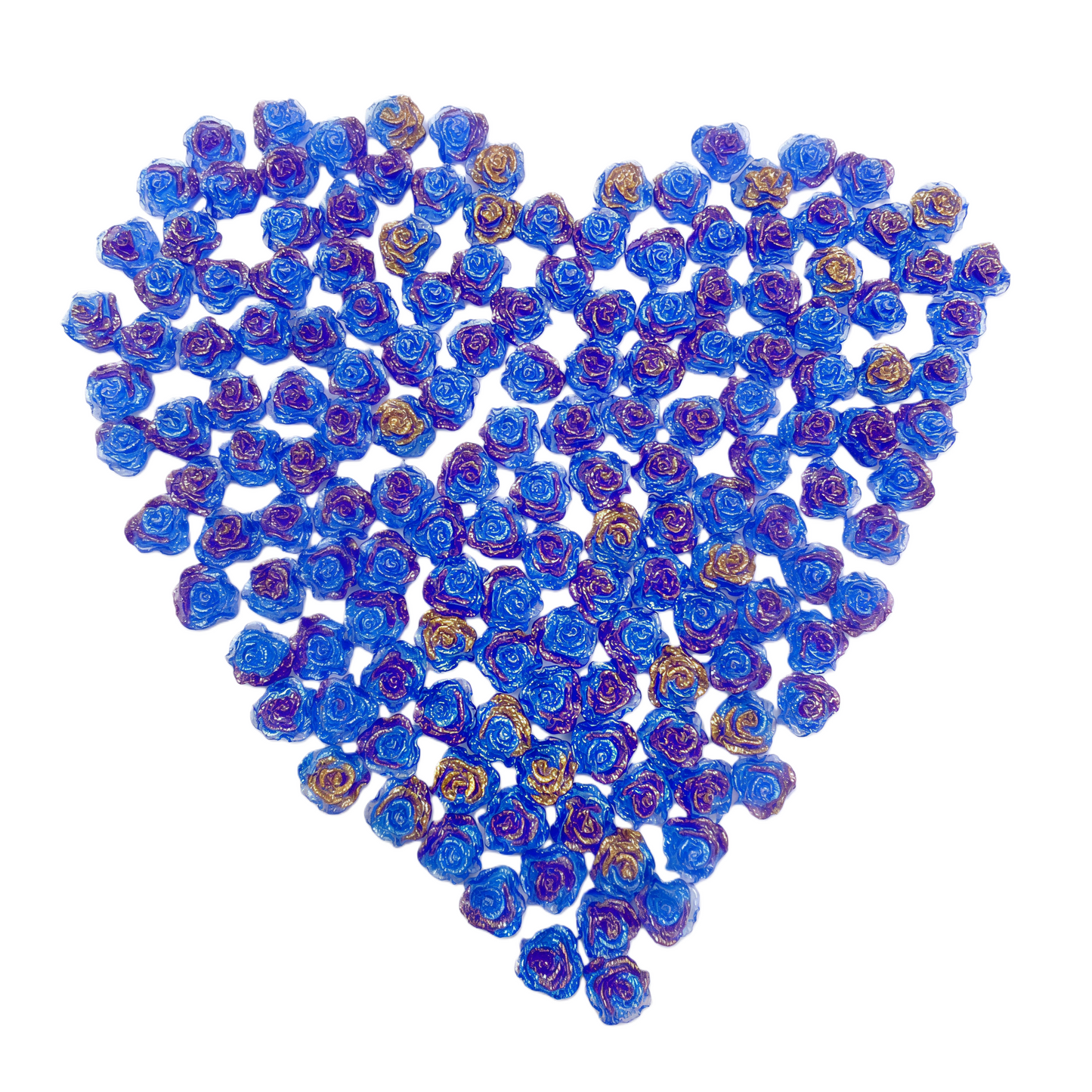 150 PCS 3D Flower Resin Flatback Charms,  approximate 6mm for Nail Art & DIY Crafts