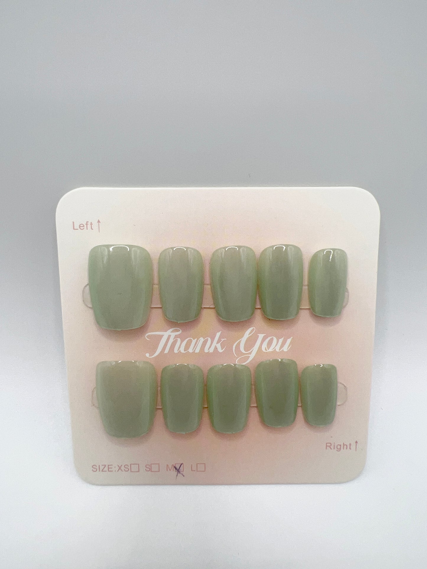Short Square Press On Nails Simple Style – 10 Designs Medium Size
