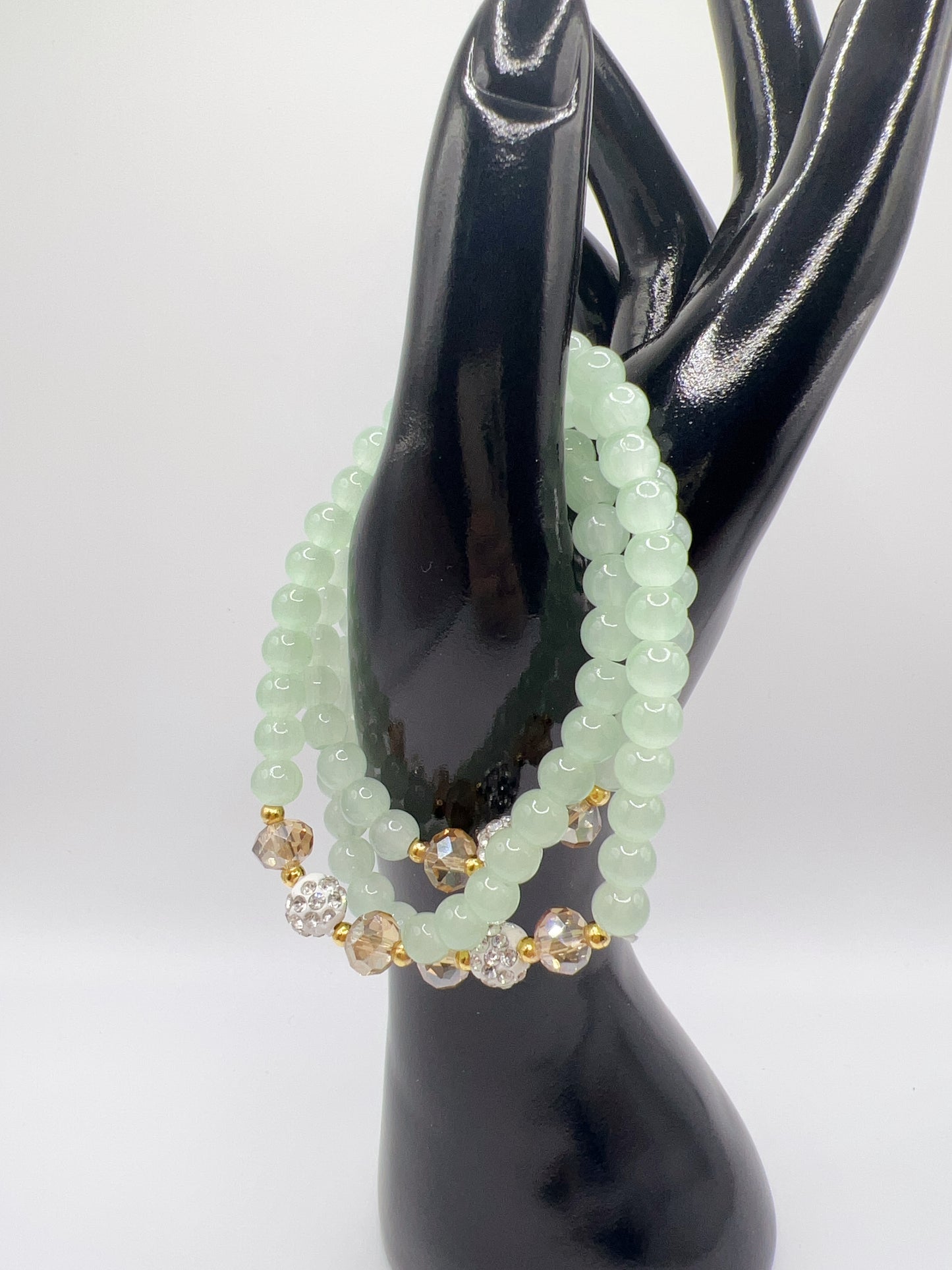 Handmade Triple-Layer Beaded Bracelet or Necklace – Versatile Jewelry