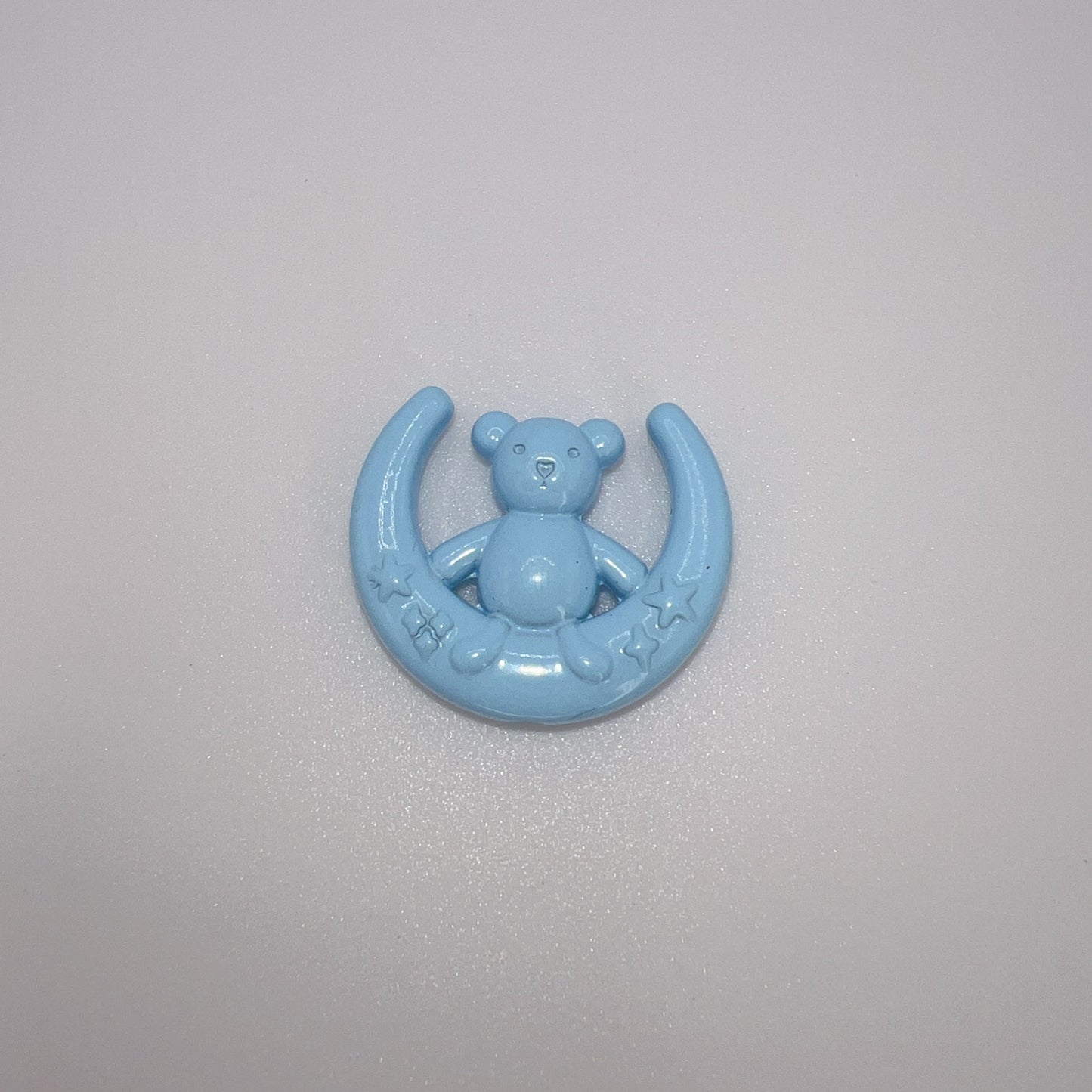 Metallic Bear Sitting on Moon Charm – DIY Pendant for Keychains, Bag Chains & Phone Chains
