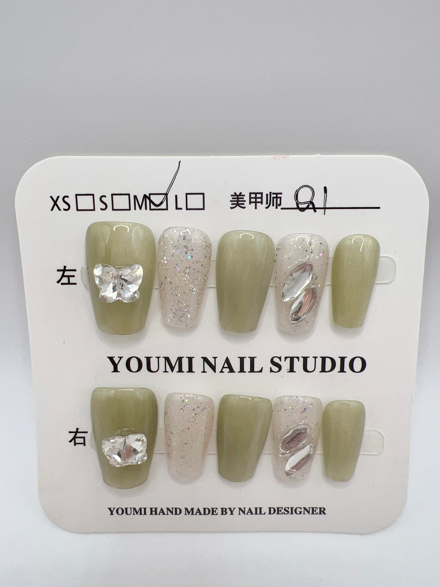 Short Coffin Press On Nails Simple Design – Medium Size