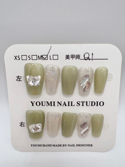 Short Coffin Press On Nails Simple Design – Medium Size