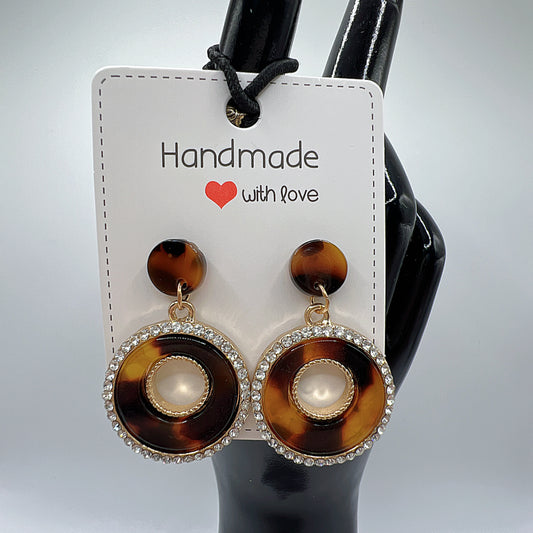 Leopard Print Gradient Hoop Earrings |  Stylish Statement