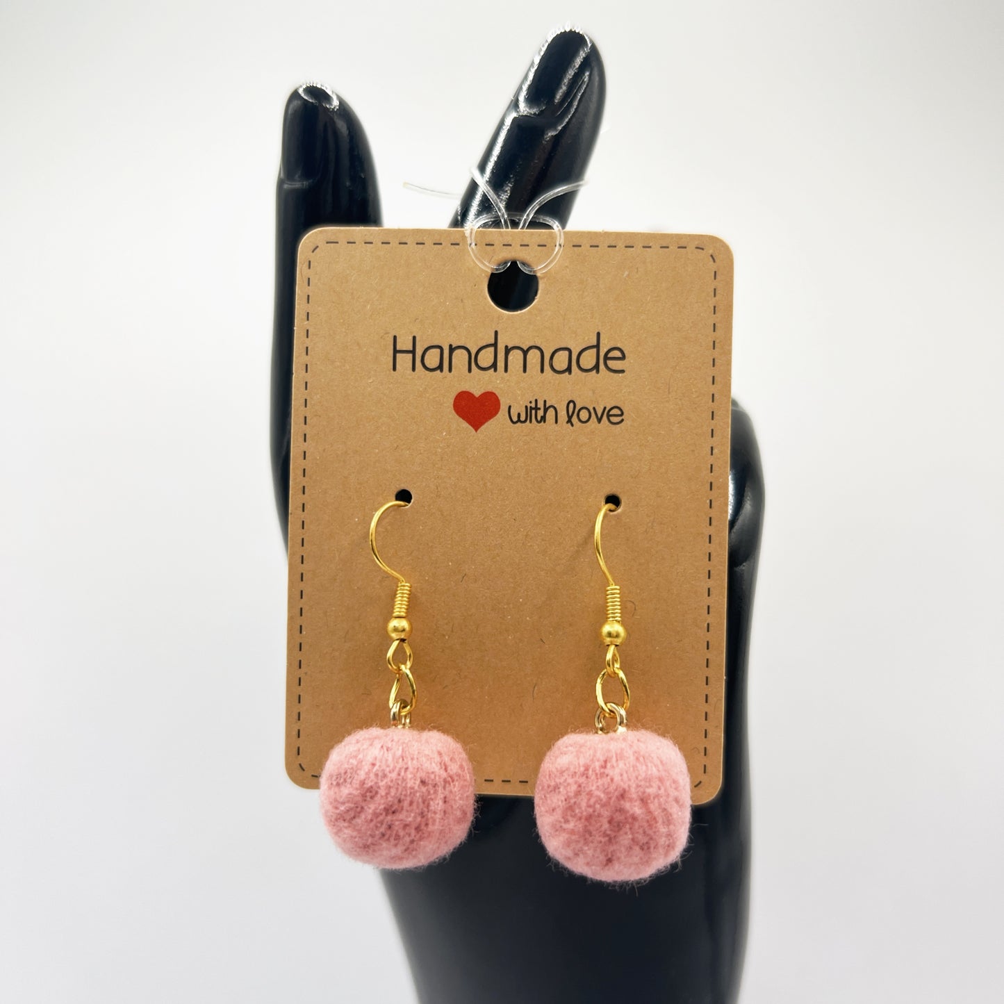Pink Fluffy Pom-Pom Drop Earrings | Lightweight & Cute | Soft Statement