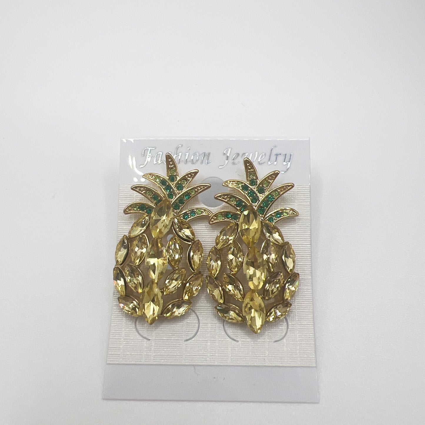 Rhinestone Pineapple Earrings | Playful & Cute | Fun Summer Accessories