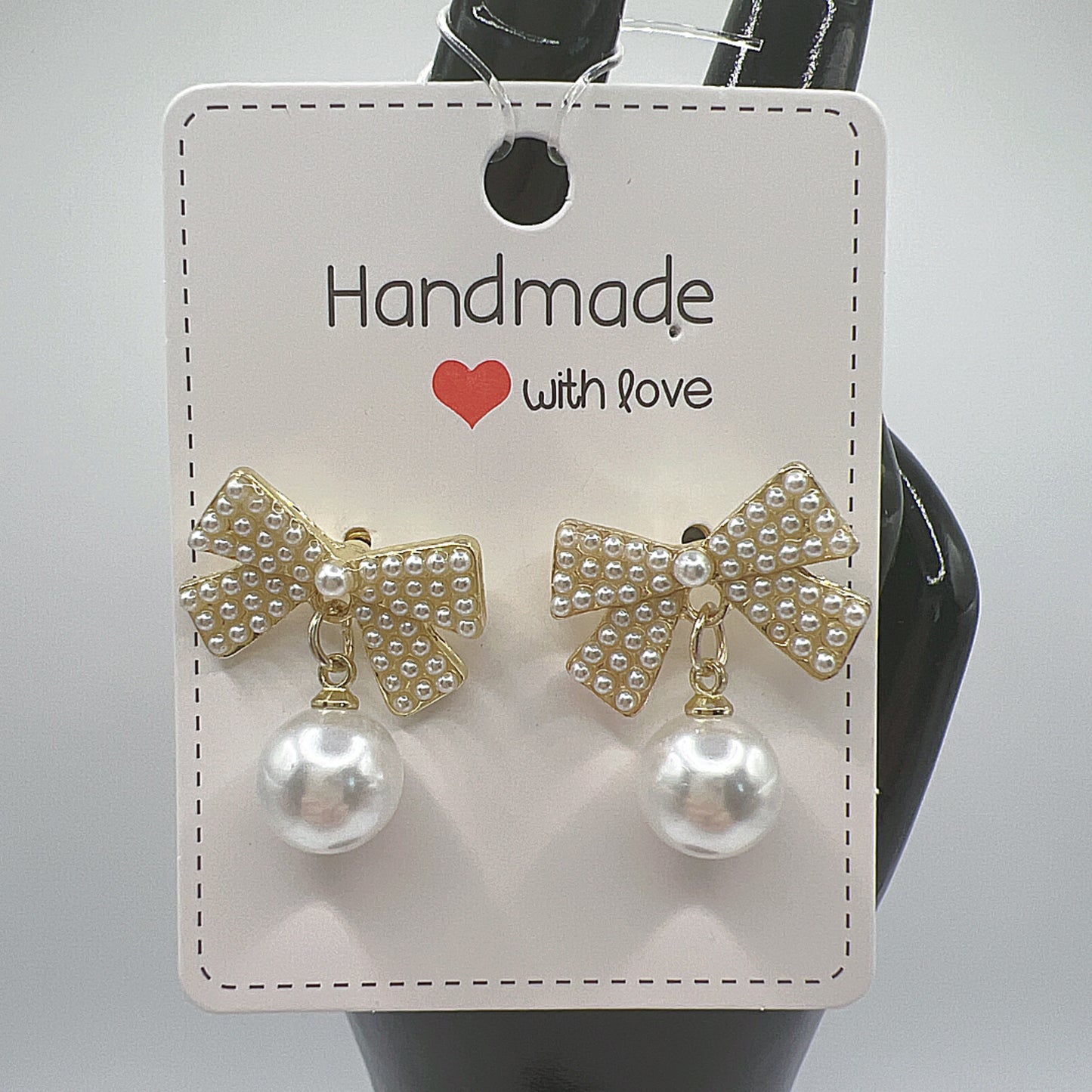 Bow Pearl Drop Earrings | Cute & Elegant | Feminine Jewelry