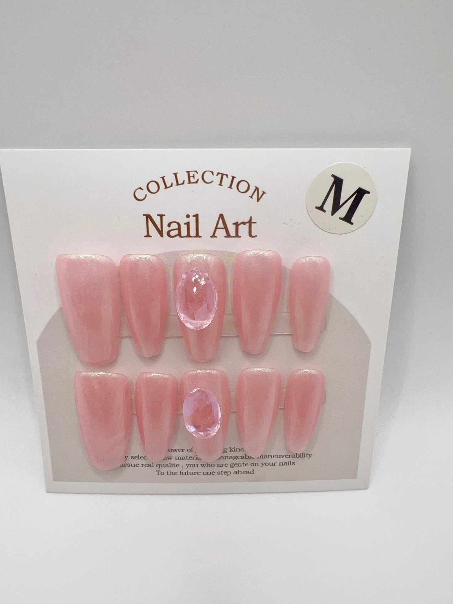 Medium Coffin Press On Nails Simple Style – 9 Designs, Medium Size