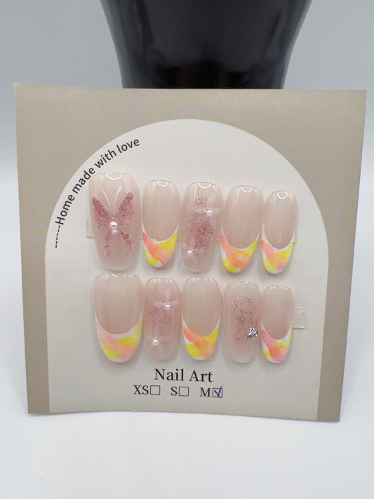 Medium Almond & Oval Press-On Nails – 10 Designs, Medium Size