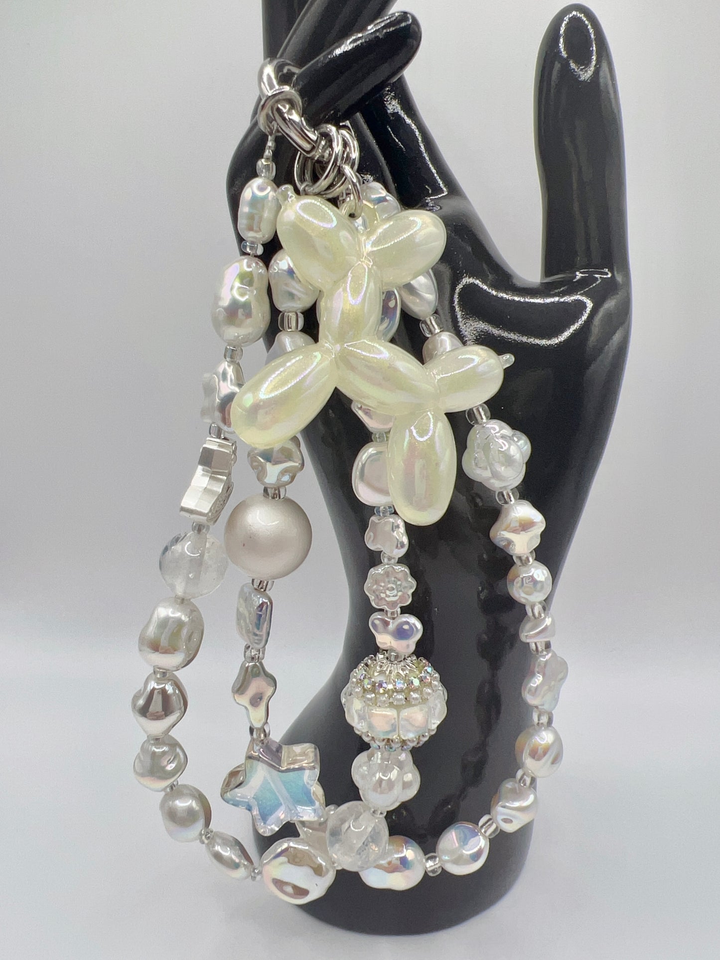 Baroque Style Keychain/Bag Chain/Phone Chain with Dog Pendant