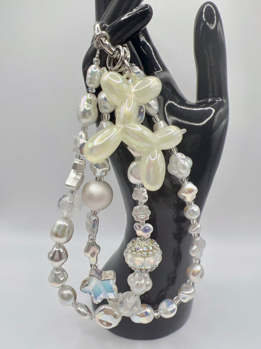 Baroque Style Keychain/Bag Chain/Phone Chain with Dog Pendant