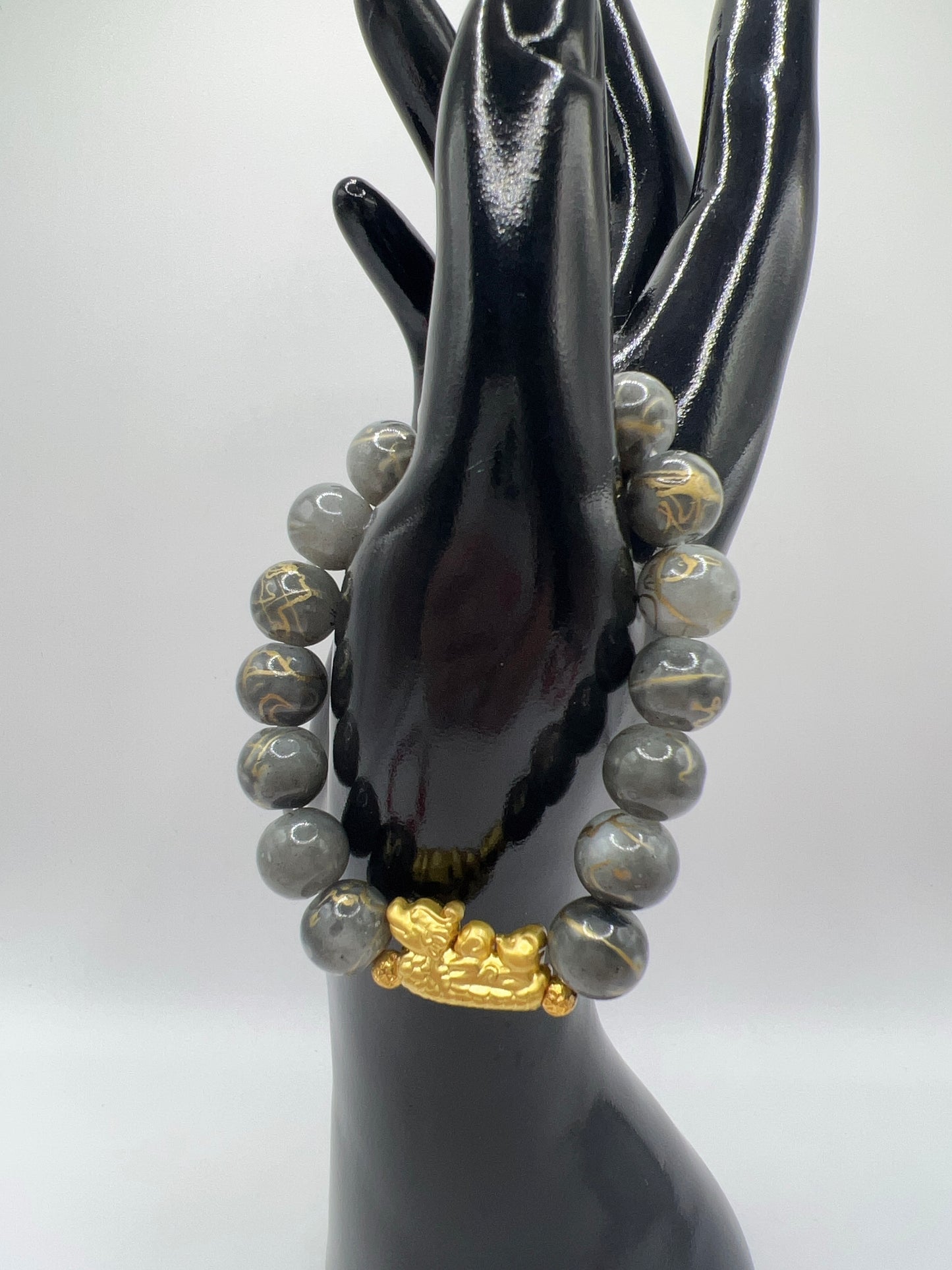 Bead Stretchy Bracelet with Cute Charms & Spacers – Handmade Jewelry