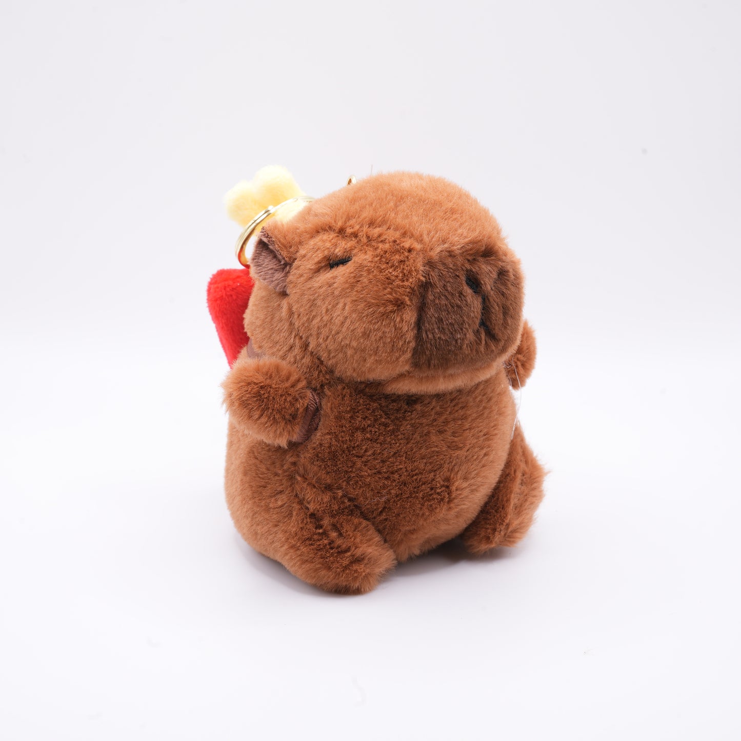 Capybara Keychain with French Fries – Cute Animal Bag Charm & Gift