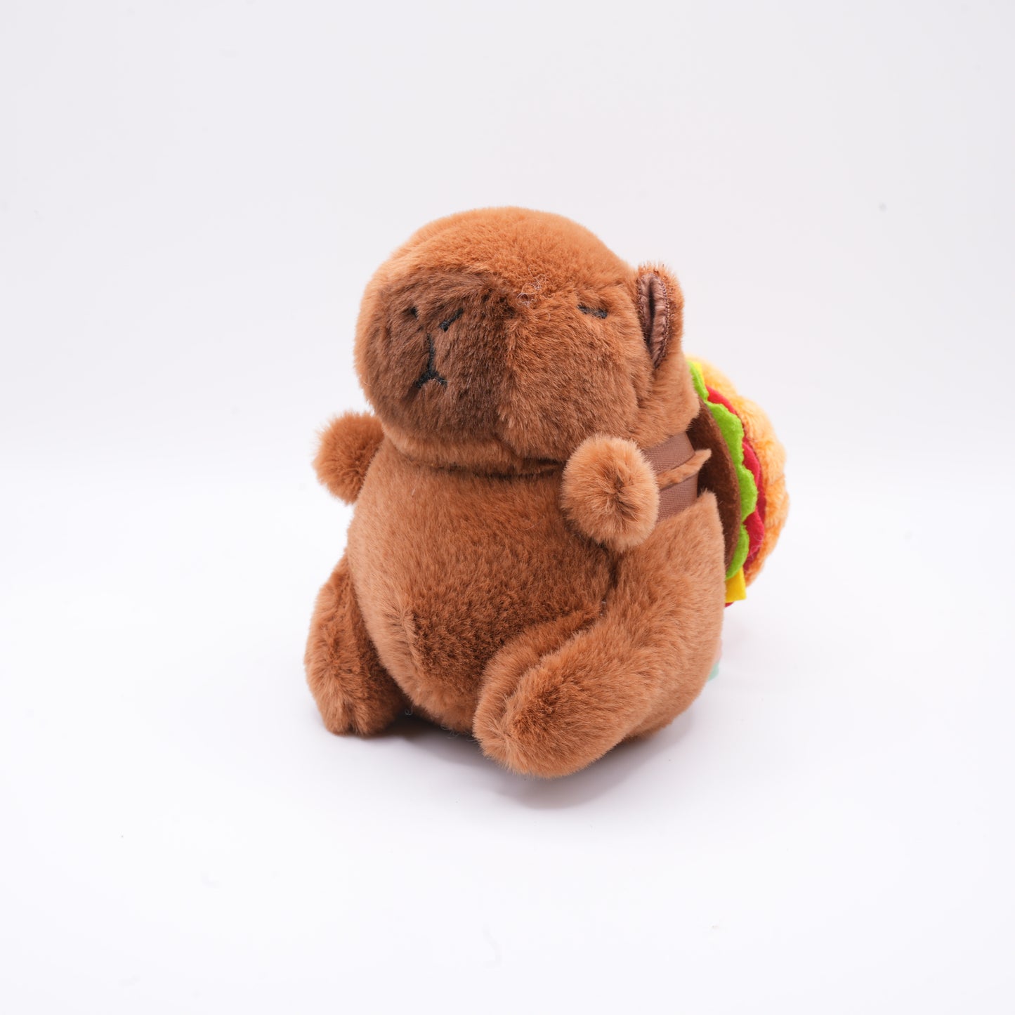 Capybara Keychain with French Fries or Hamburger – 2 Design Options | Cute Animal Bag Charm & Gift