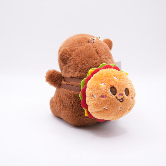 Capybara with hamburger