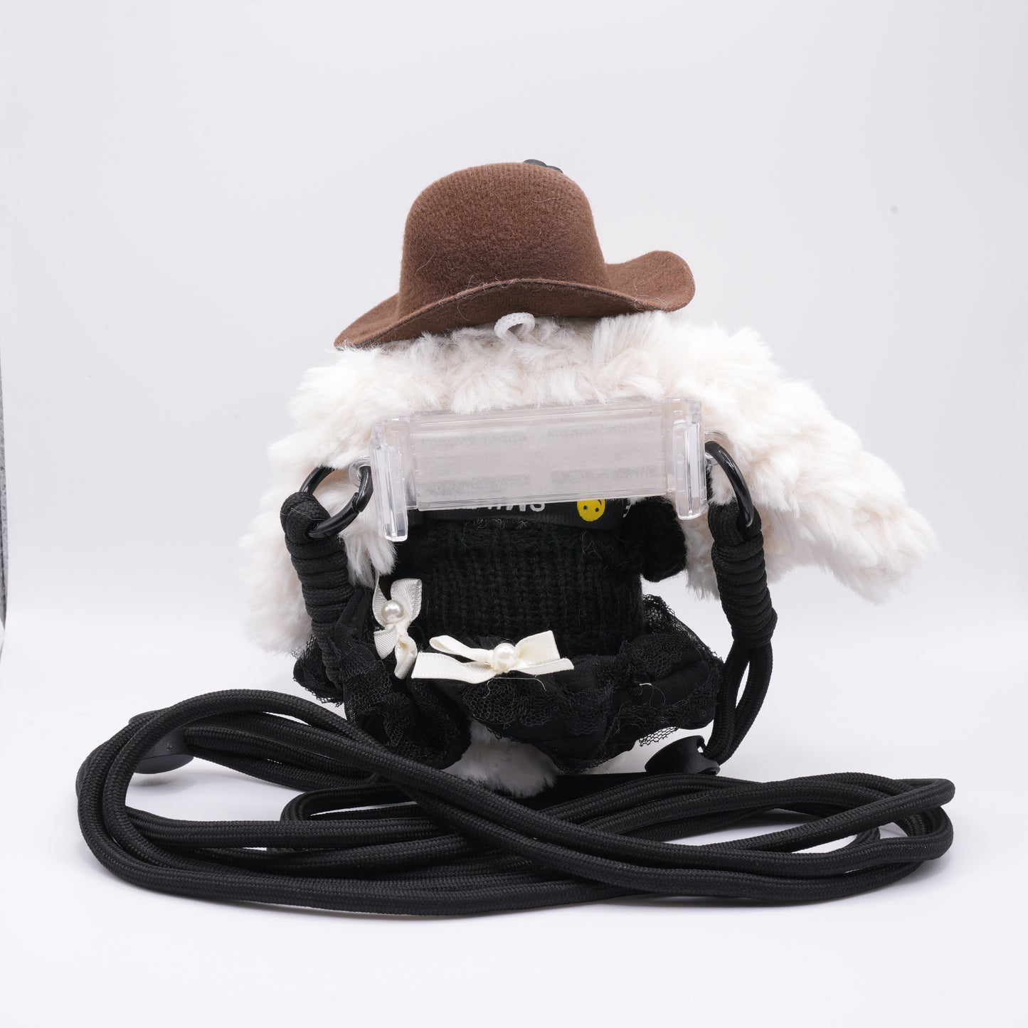 Bunny Phone Holder with Clickable Camera & Long Chain – Cute Whimsical Cell Phone Accessory