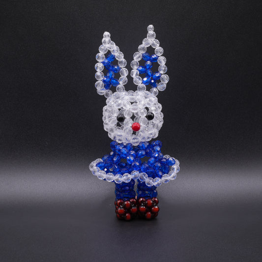 Bunny made with glass beads