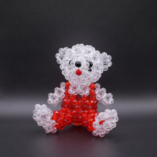 Bear made with glass beads