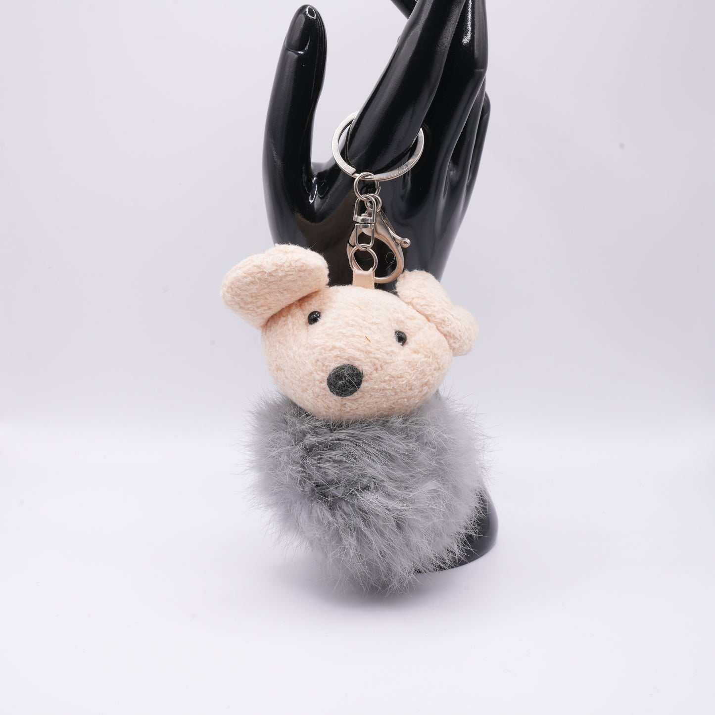 Plush bear keychain