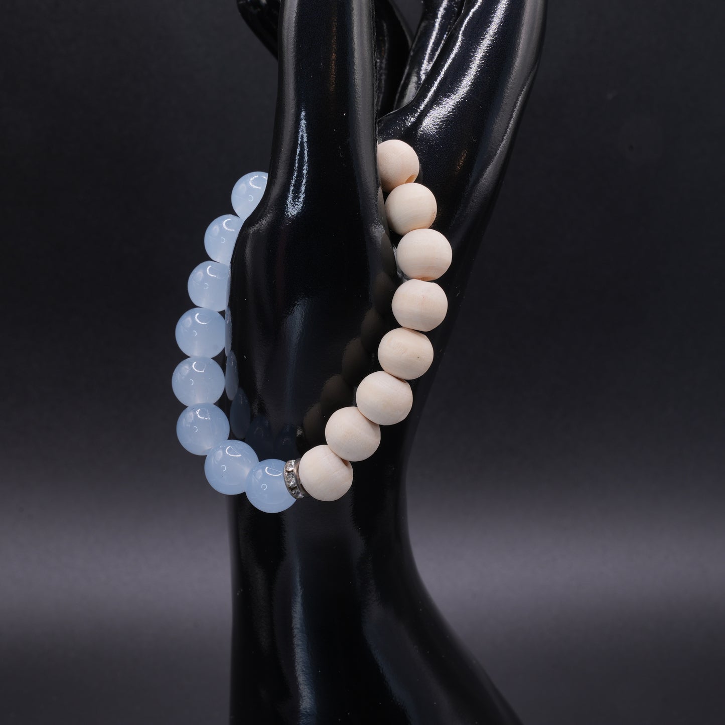 Blue Glass Beaded Bracelets with Charms – Handmade Jewelry, 12 Unique Designs