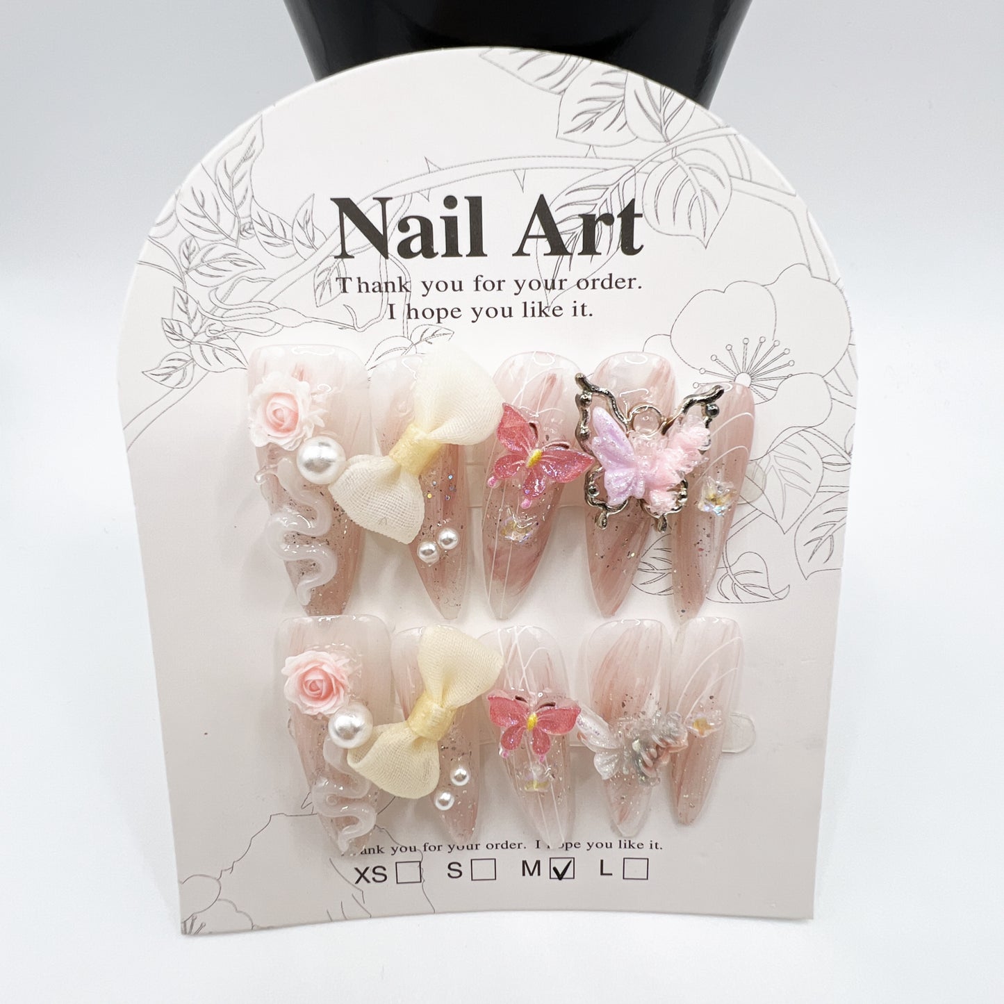Luxury Rhinestone Press-On Nails – Medium Size 💅✨