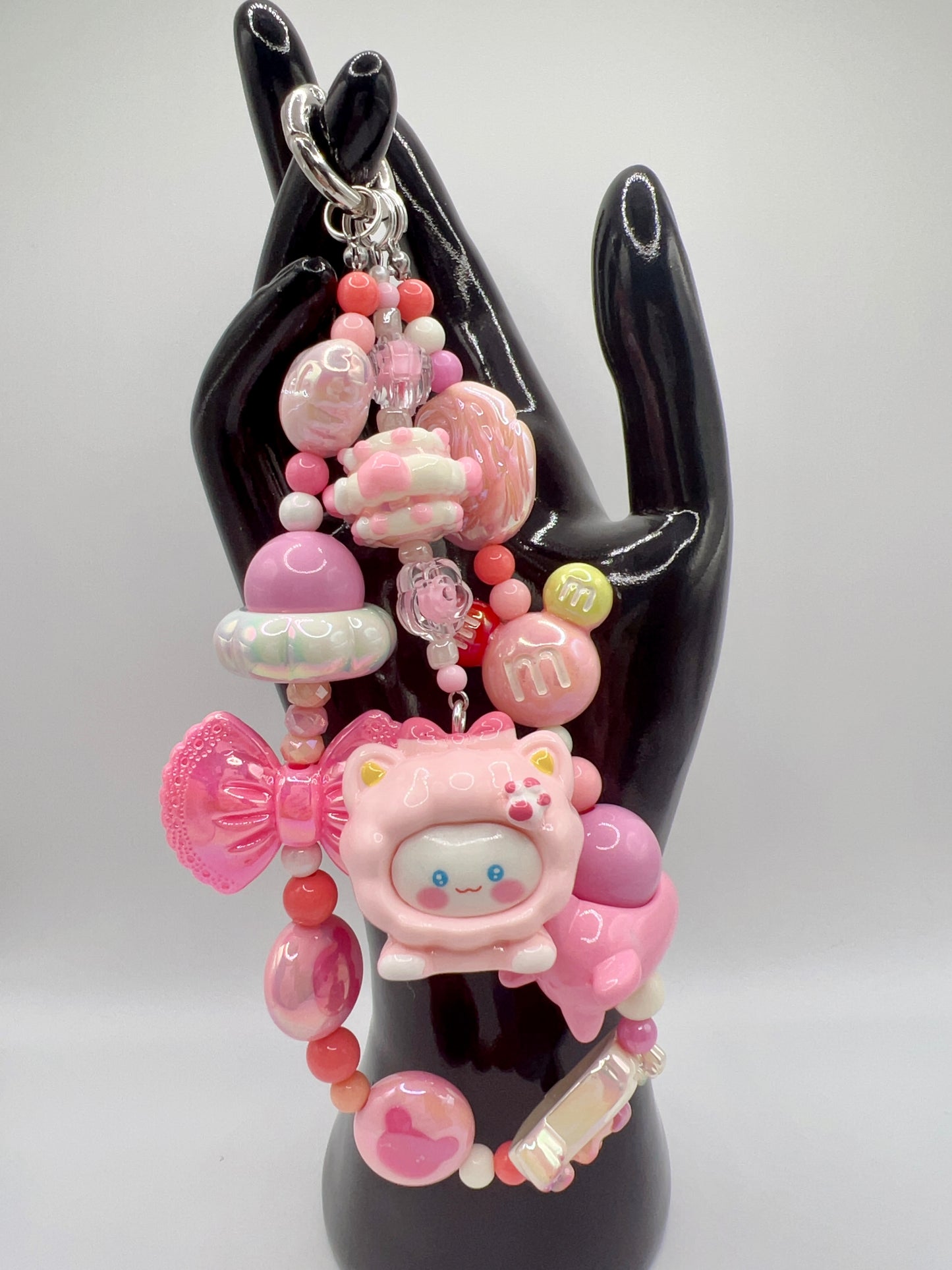 Handmade Kawaii Beaded Keychain / Bag Chain / Phone Chain with Cute Cartoon Pendant