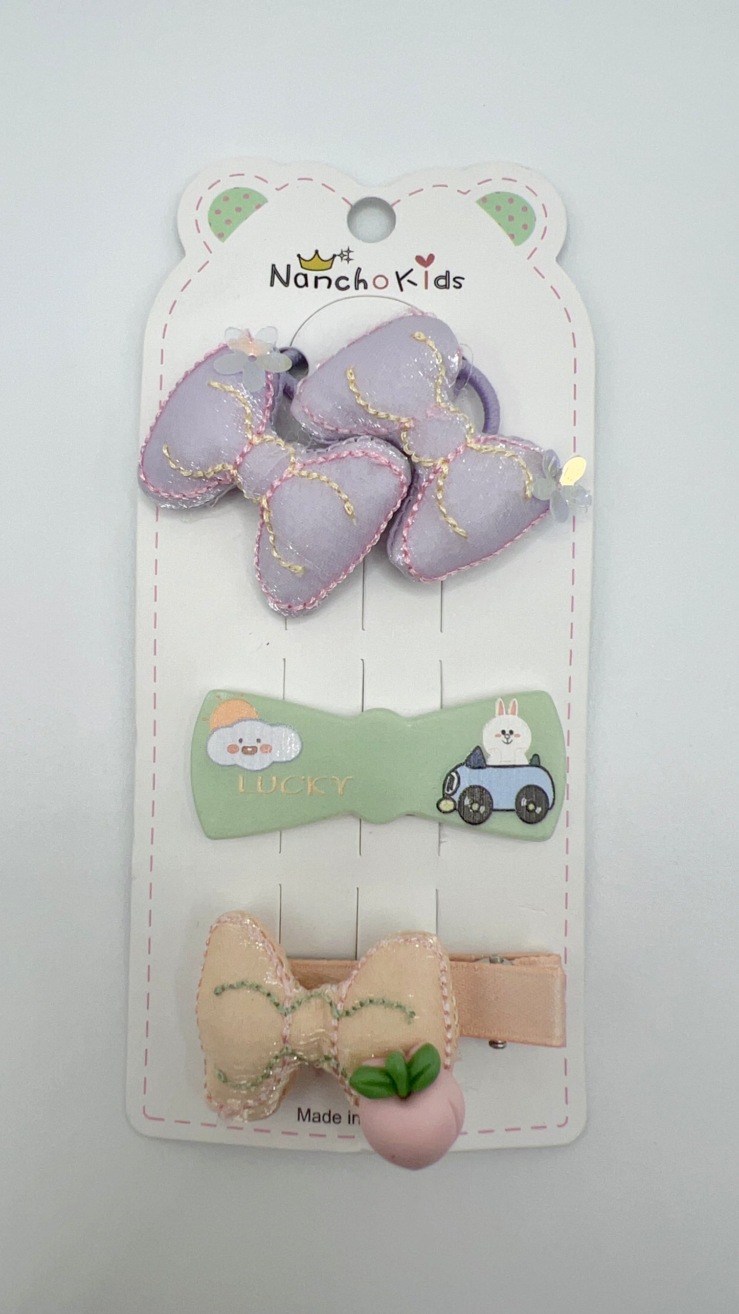 Mix Hair Tie and Clip 3pcs a Set Cute for Girls Gift Idea