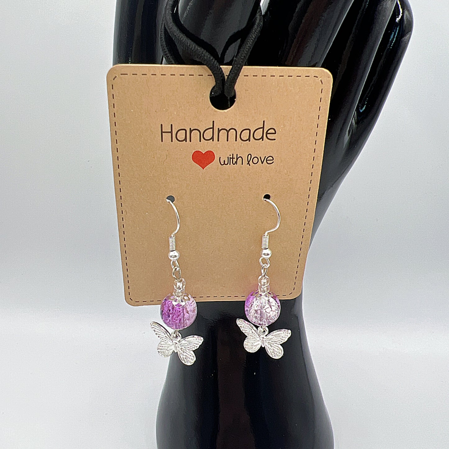 Colorful Glass Bead Earrings – Silver Tone Boho Statement Jewelry