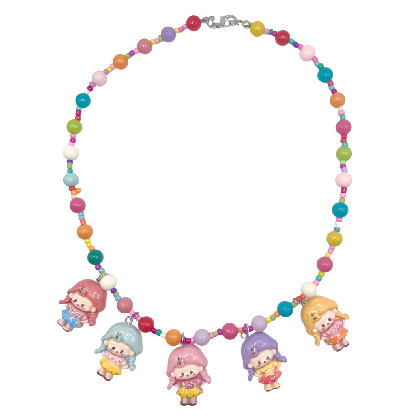 Handmade Beaded Charm Necklace for Girls – Perfect for Birthday & Holiday Gifts