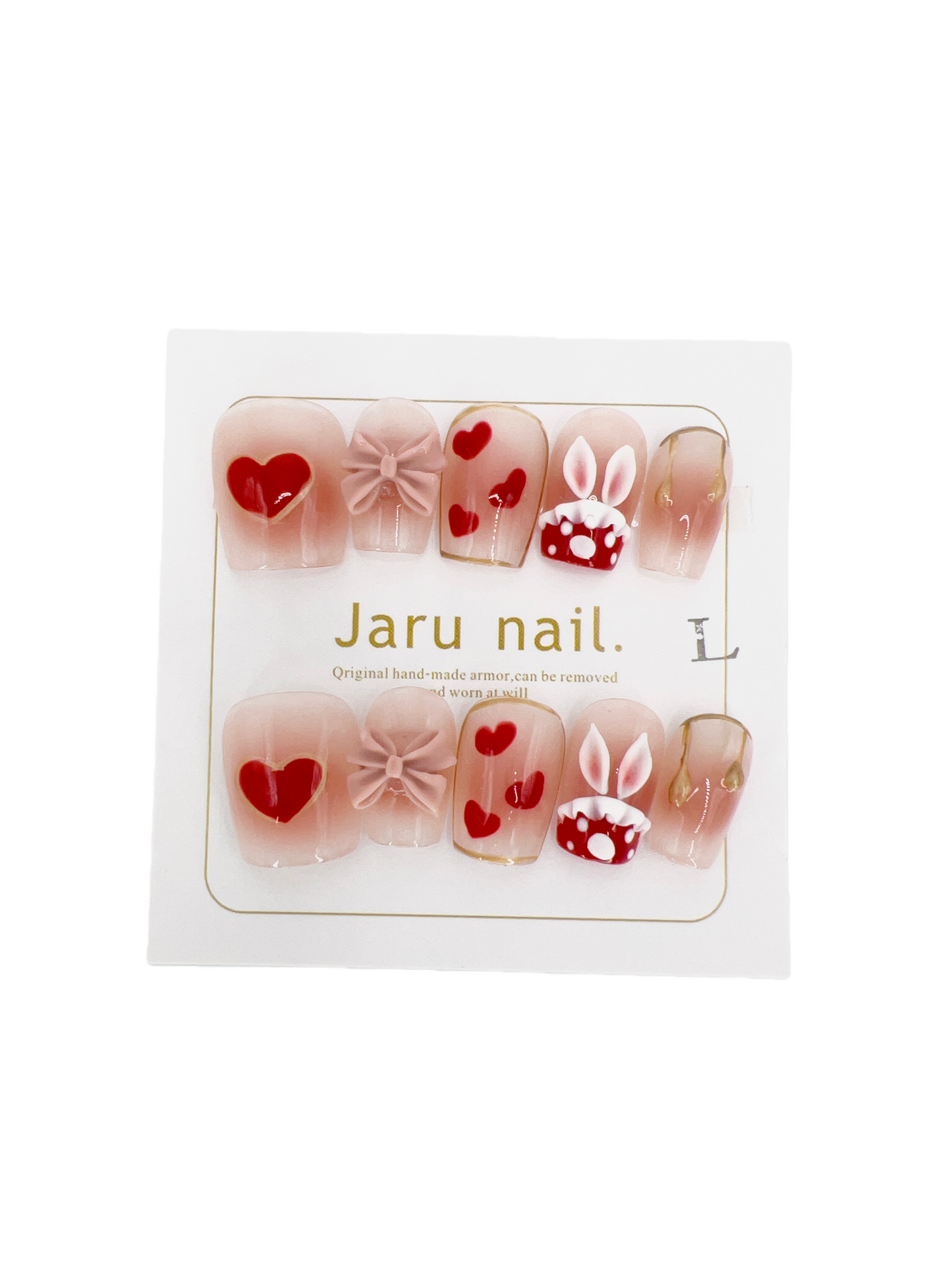 Short Square Press On Nails with Cartoon Charms – Large Size