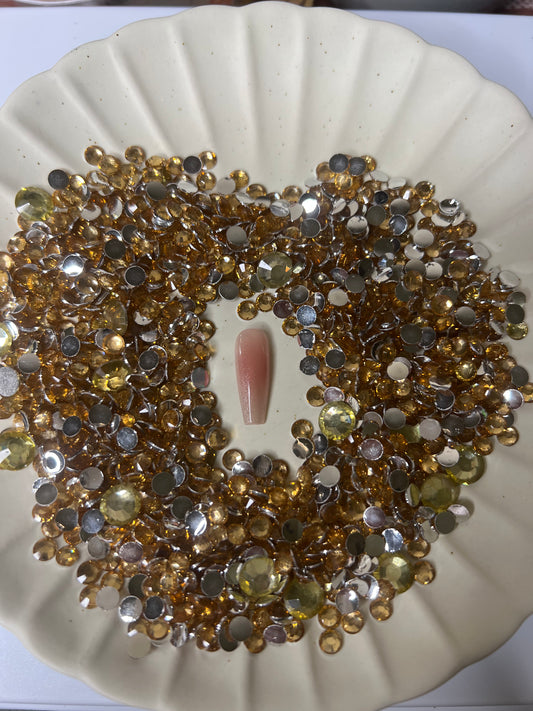 Golden Rhinestones Mixed