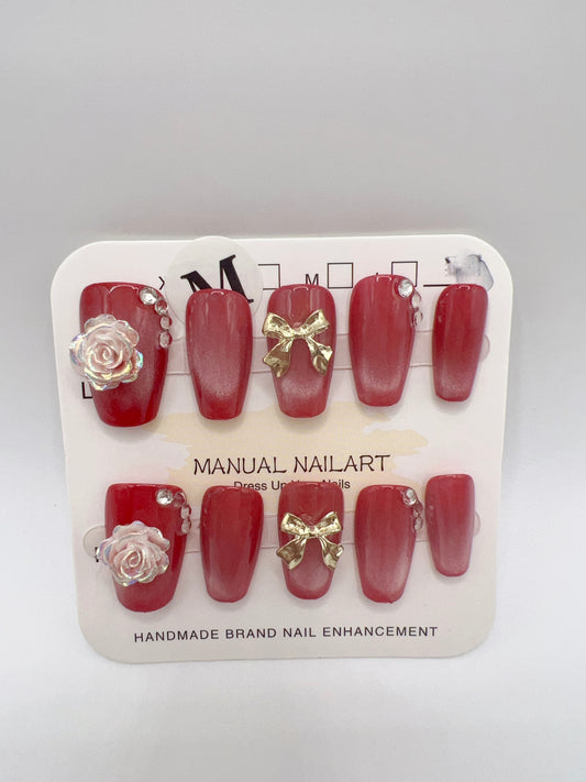 Short Coffin Press On Nails Simple Design – Medium Size